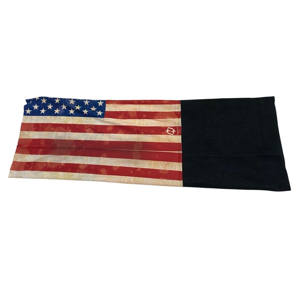 Old Glory Weathered American Flag Hoo-Rag - Face Mask & Neck warmer fleece